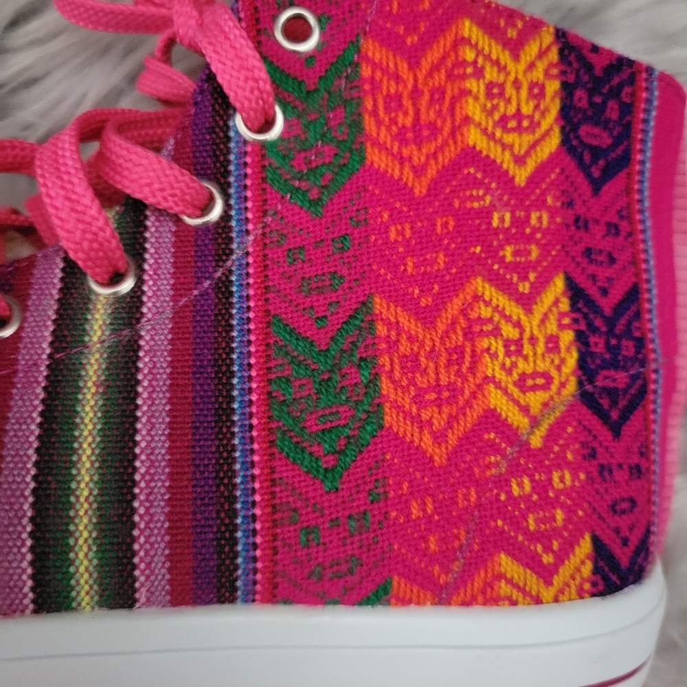 Inkkas Pink Multi-Color High-Top Sneakers - Picture 13 of 14